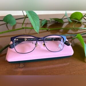 kate spade navy and pink eyeglasses